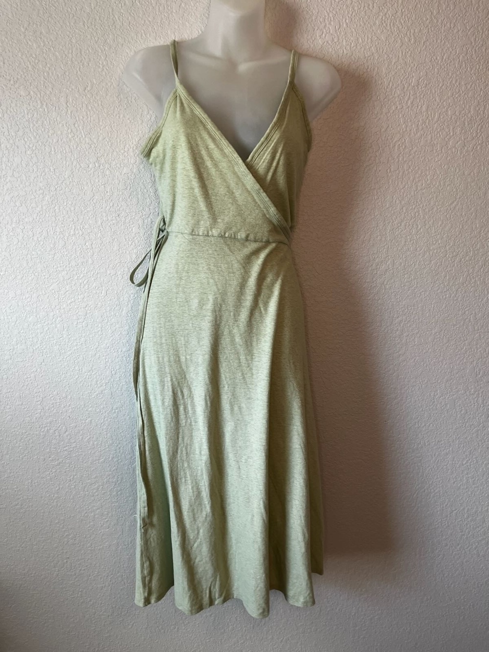 Patagonia Kamala Green Wrap Midi Dress Size S NWT